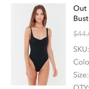 Urban Outfitters: out from under violet seamed bustier bodysuit